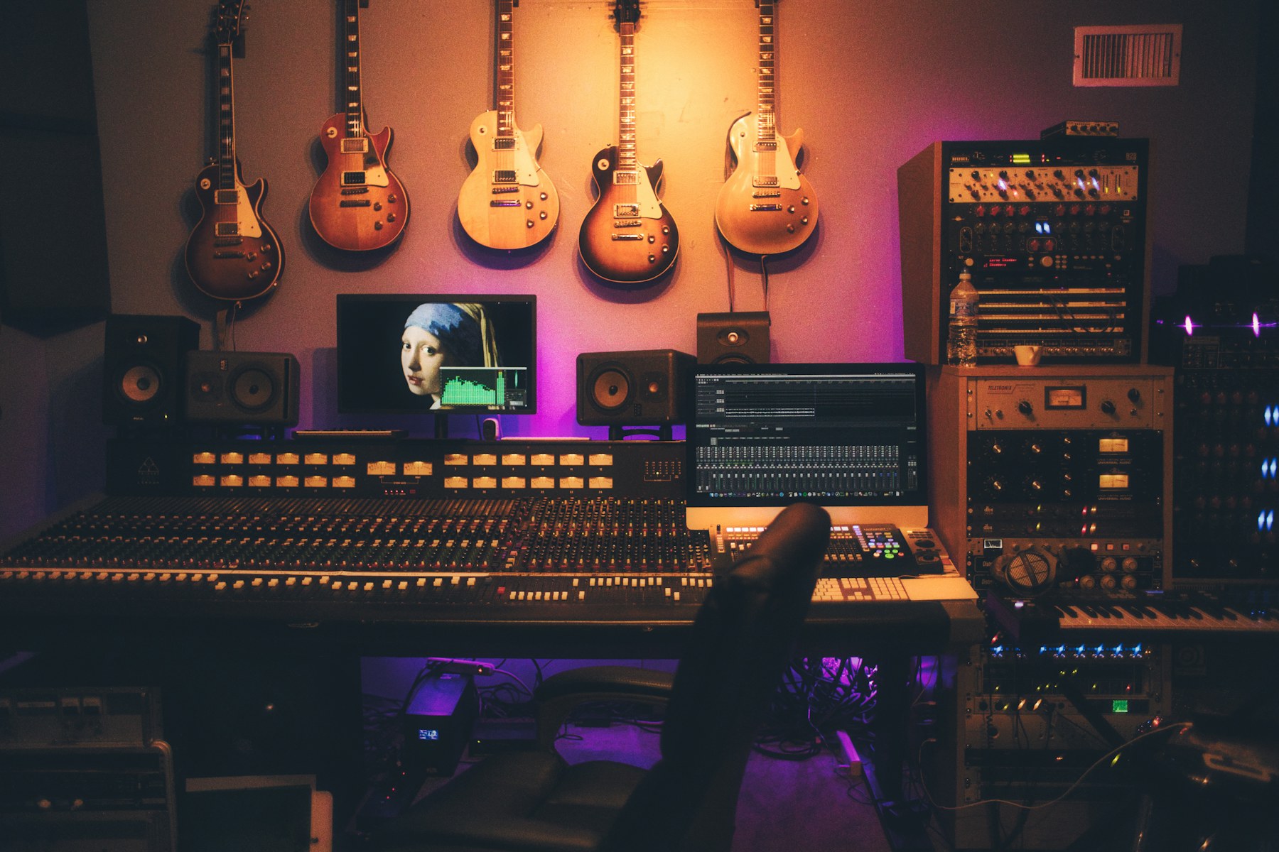 Professional recording studio console